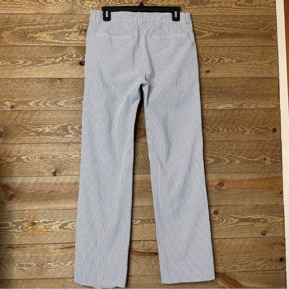 Club Monaco Straight Leg Pant Gray/white seersucker Striped Cotton Size 30 - Picture 3 of 5